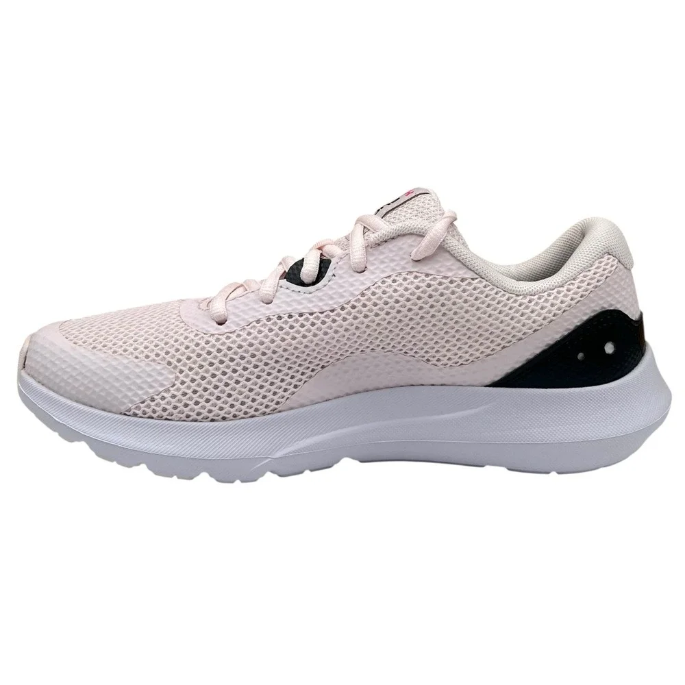 Under Armour GGS Surge 3 Youth Girls Running Shoes Size 6.5Y Pink Note White
